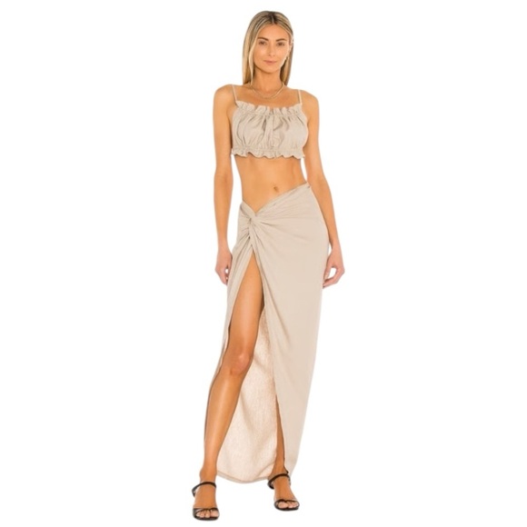 OW Collection Iris Skirt Set Light Beige L/XL - Picture 11 of 11